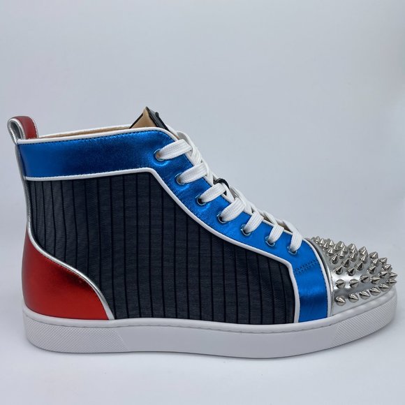 Men’s Christian Louboutin LOU SPIKES ORLATO FLAT Hi High Top Sneakers Shoes 41.5 - Picture 13 of 16